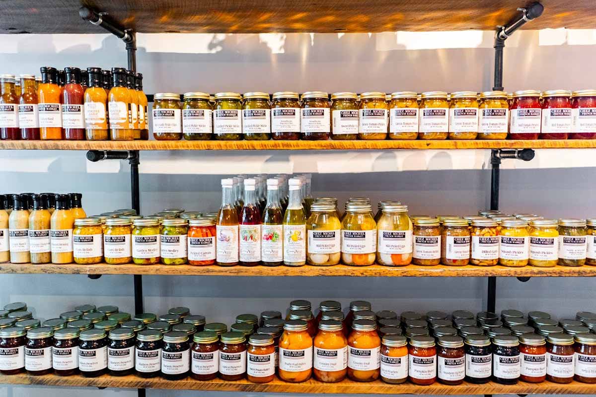 shelf with jars