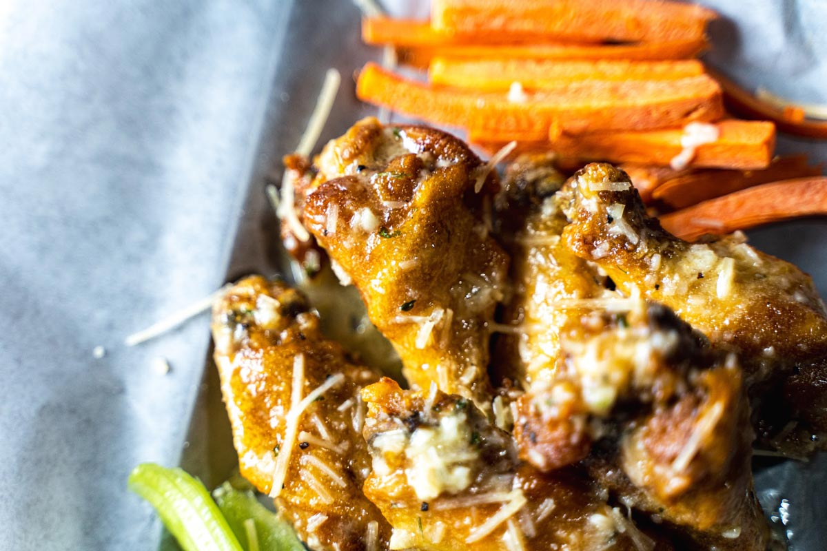 Traditonal garlic parmesan wings