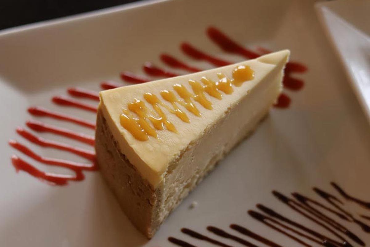 Cheesecake served