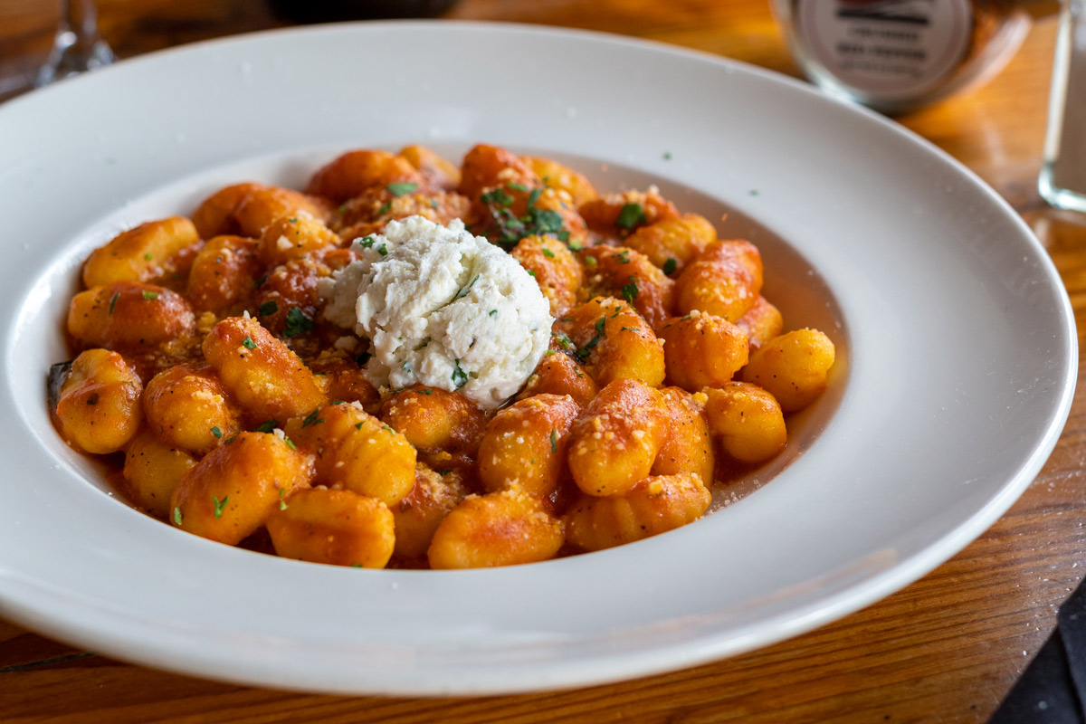 Gnocchi Calciano, Served on plate