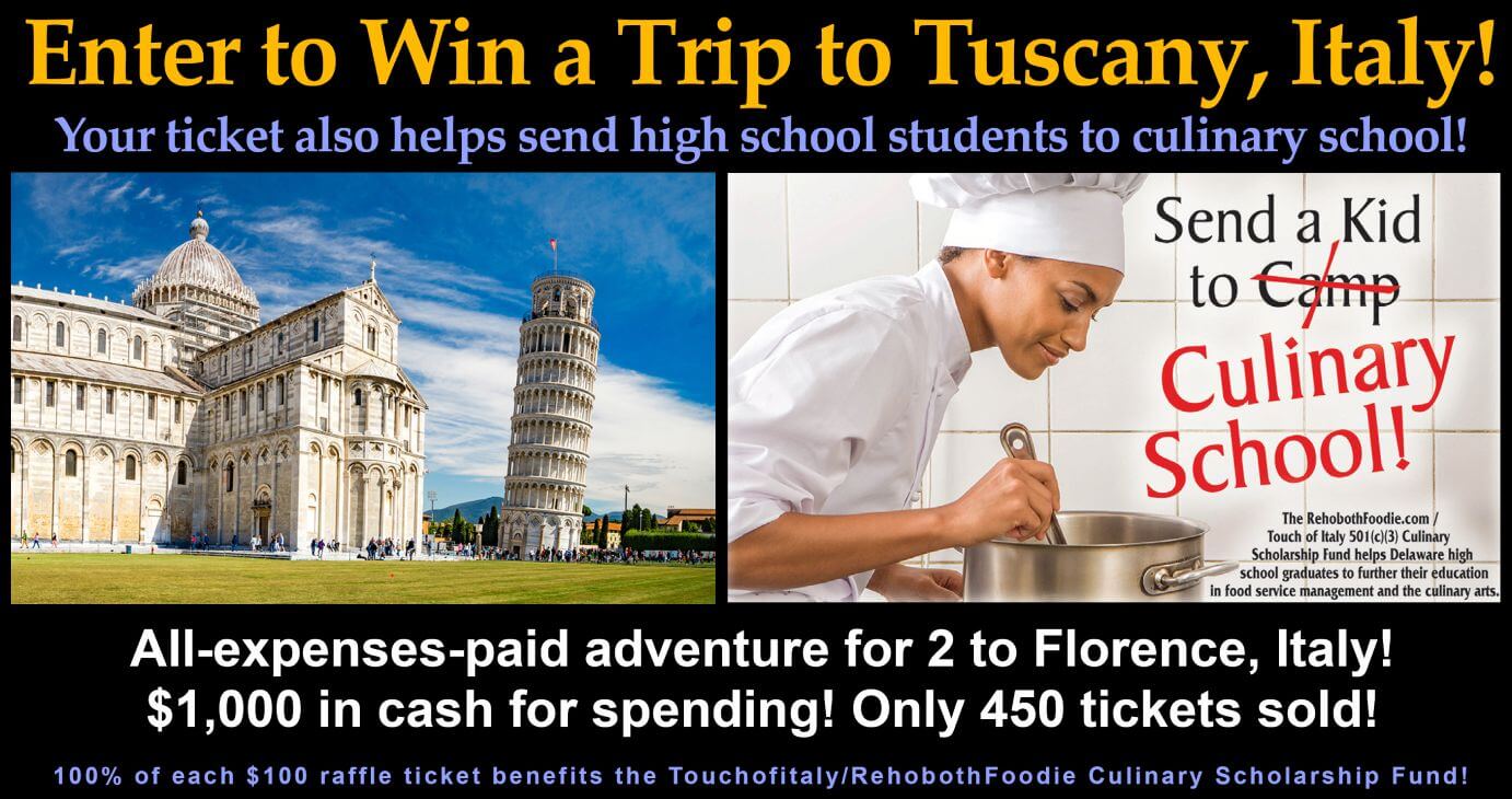 Win the Tuscan Adventure flyer info