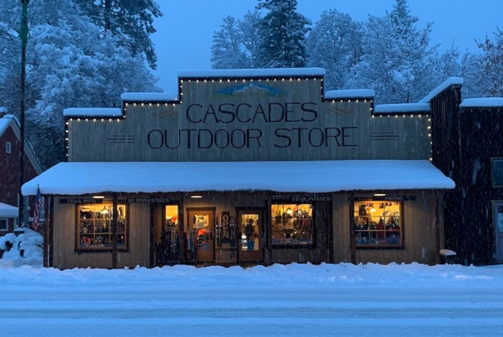 Cascades Outdoor Store in winter