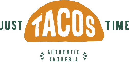 Just Tacos Time logo scroll