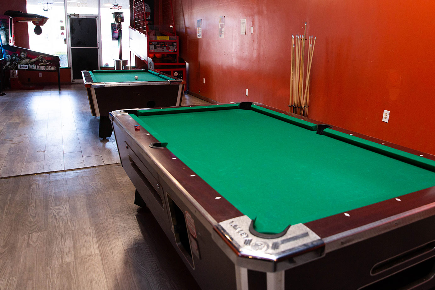 indoor entertainment area billiards
