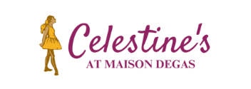 Celestine's at Maison Degas logo scroll