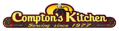 Compton's Kitchen logo scroll