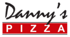 Danny's Pizza logo scroll
