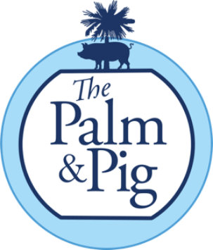 The Palm and Pig logo top