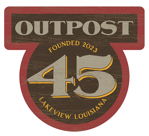 Outpost 45 logo scroll