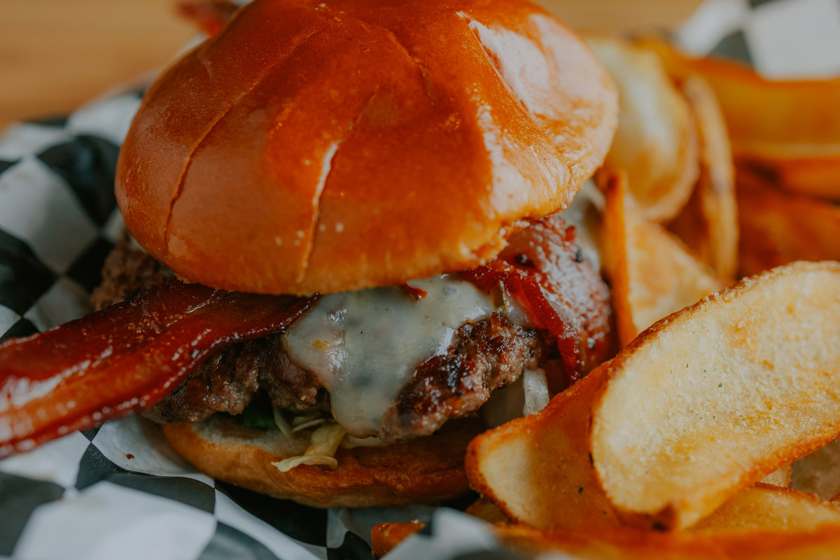 Tailgate Burger, closeup