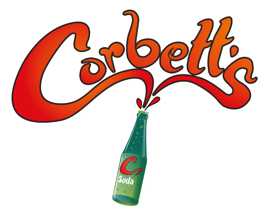 Corbett's Burgers & Soda Bar logo scroll