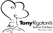 Tony Rigatoni's logo scroll