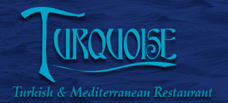 Turquoise logo scroll