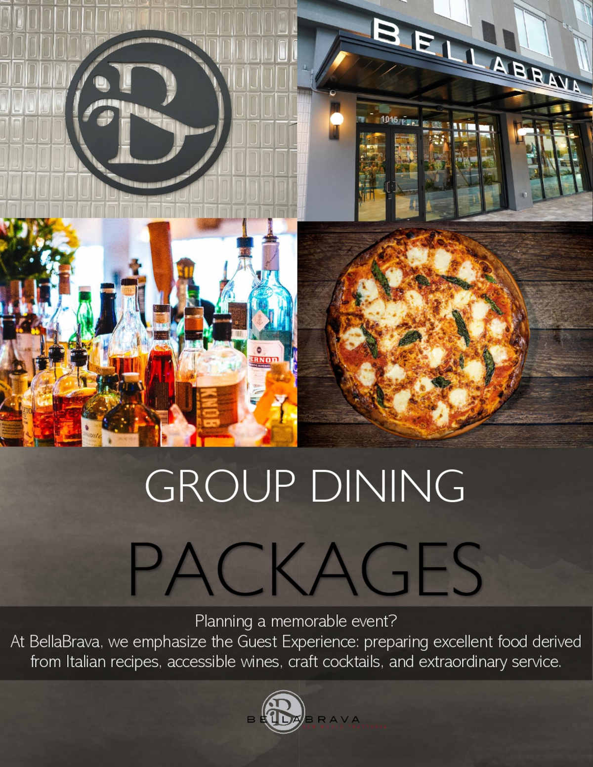 Group dining menu page 1