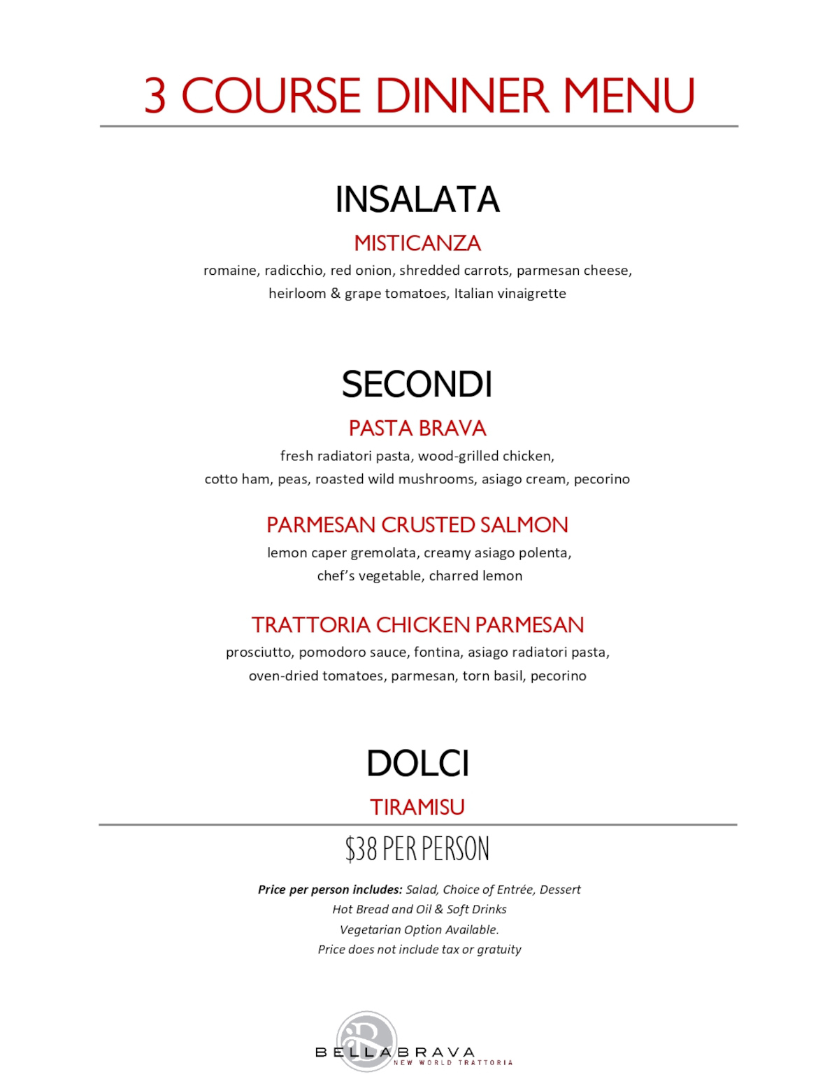 Group dining menu page 5