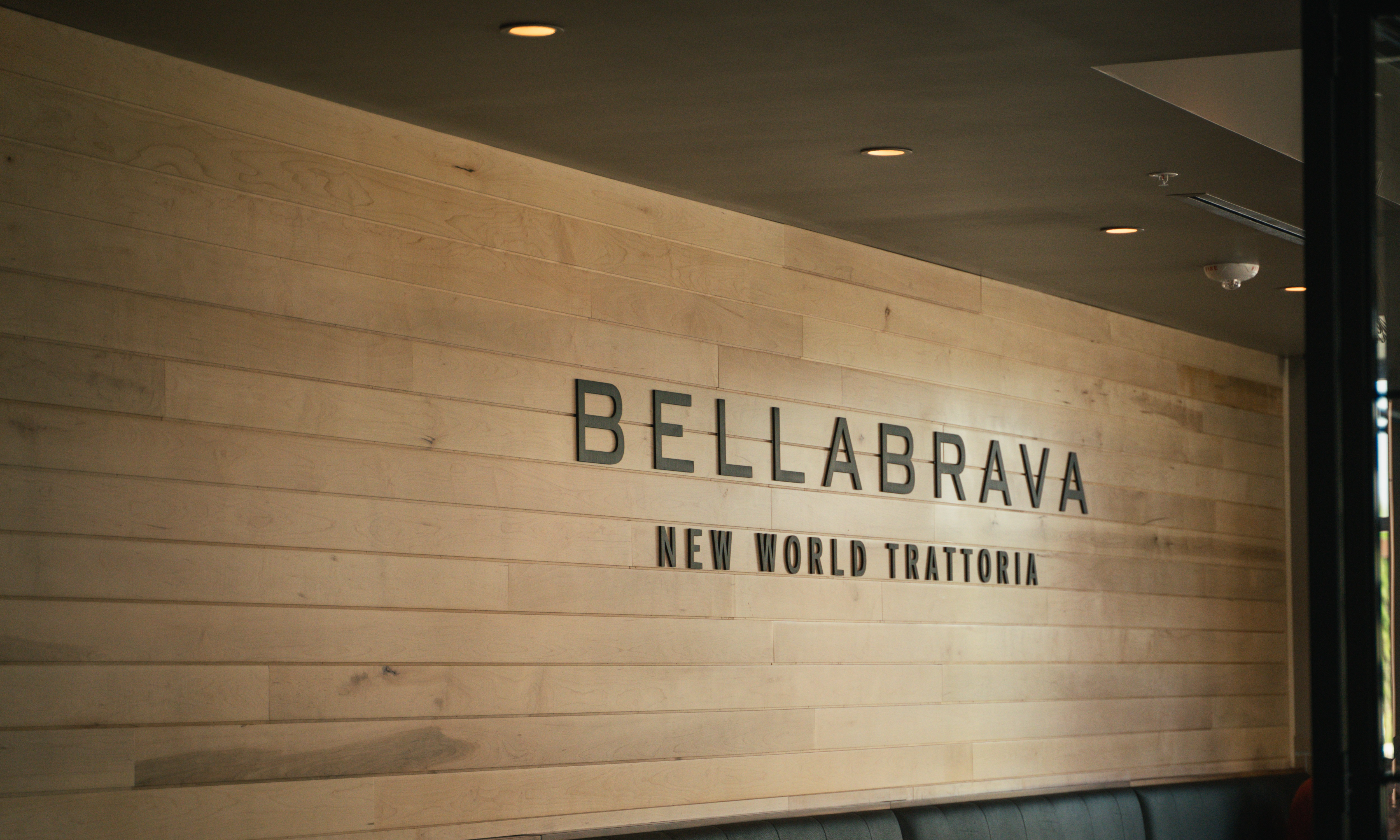 Bellabraa New World Cuisine caption on the wall
