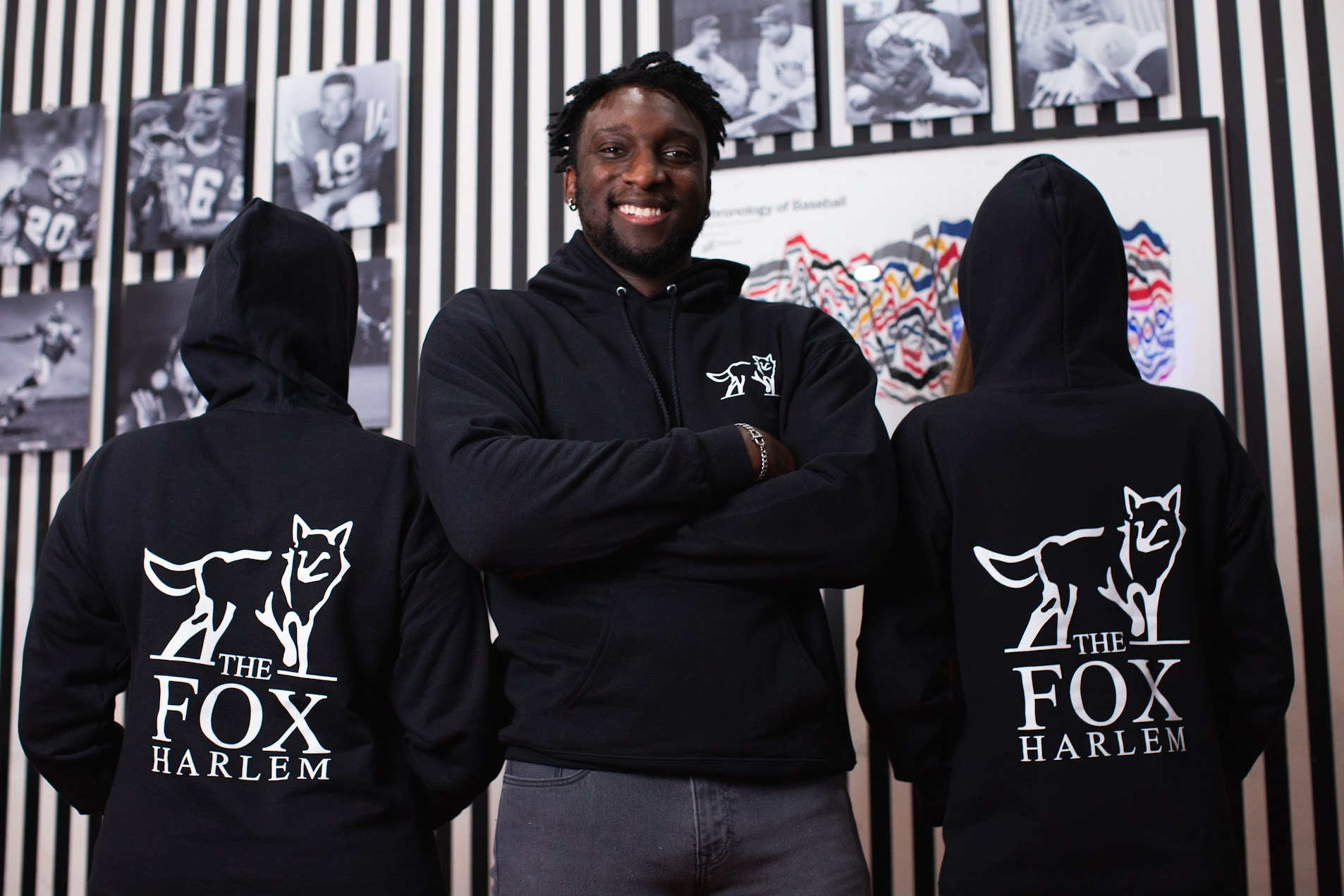 Fox Men's hoodie front and back