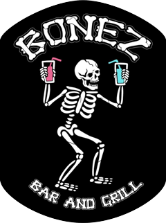 BONEZ BAR AND GRILL logo top