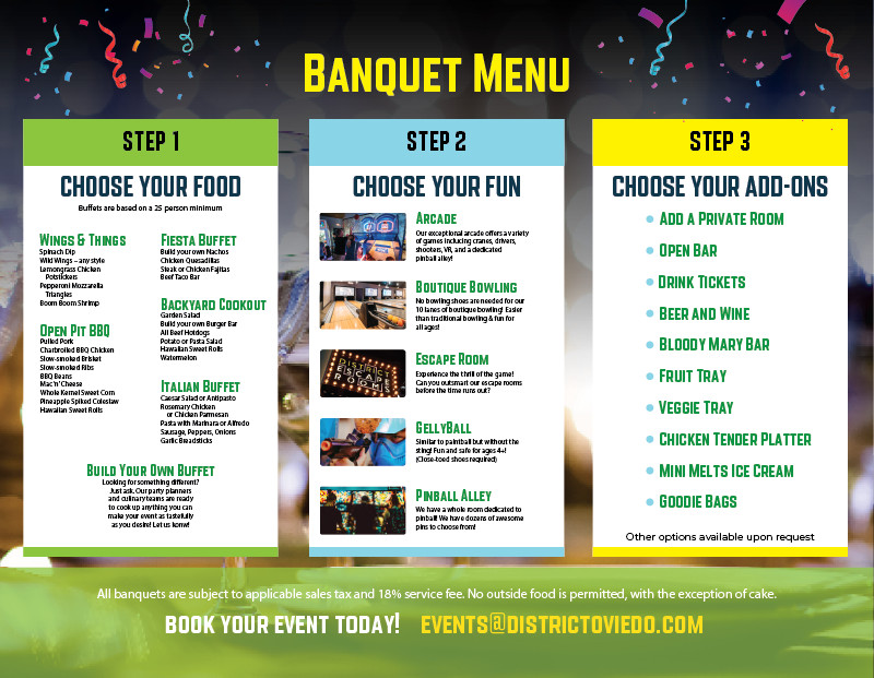 banquet menu