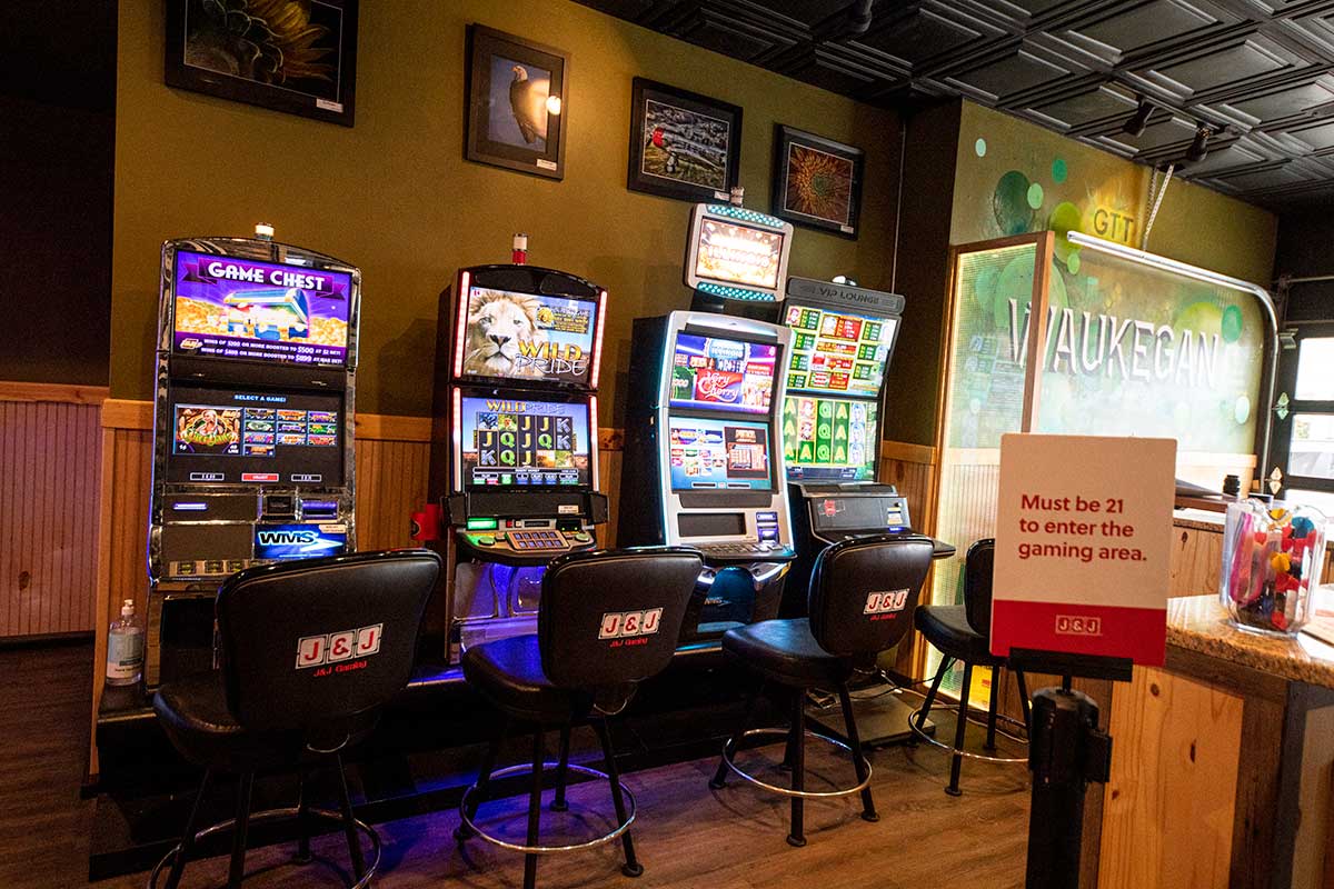 Interior, slot machines