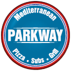 Parkway Pizza and Subs logo scroll