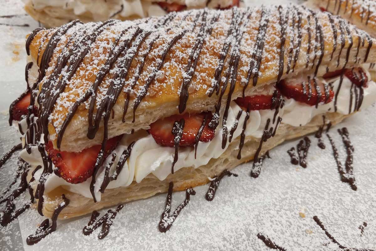Strawberry Napoleons cake