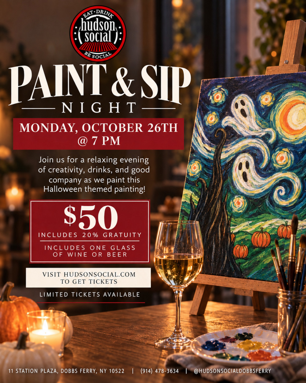 Hudson Social Paint & Sip Night