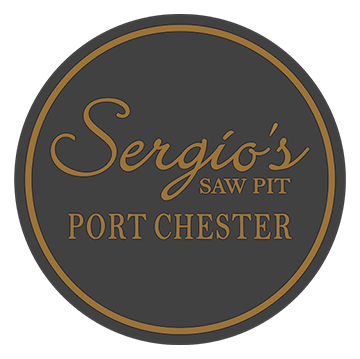 Sergio's Saw Pit logo scroll