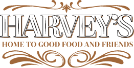 Harvey's logo scroll
