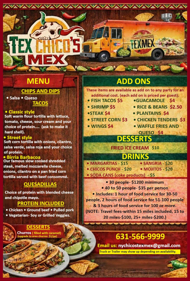 Food Truck Menu