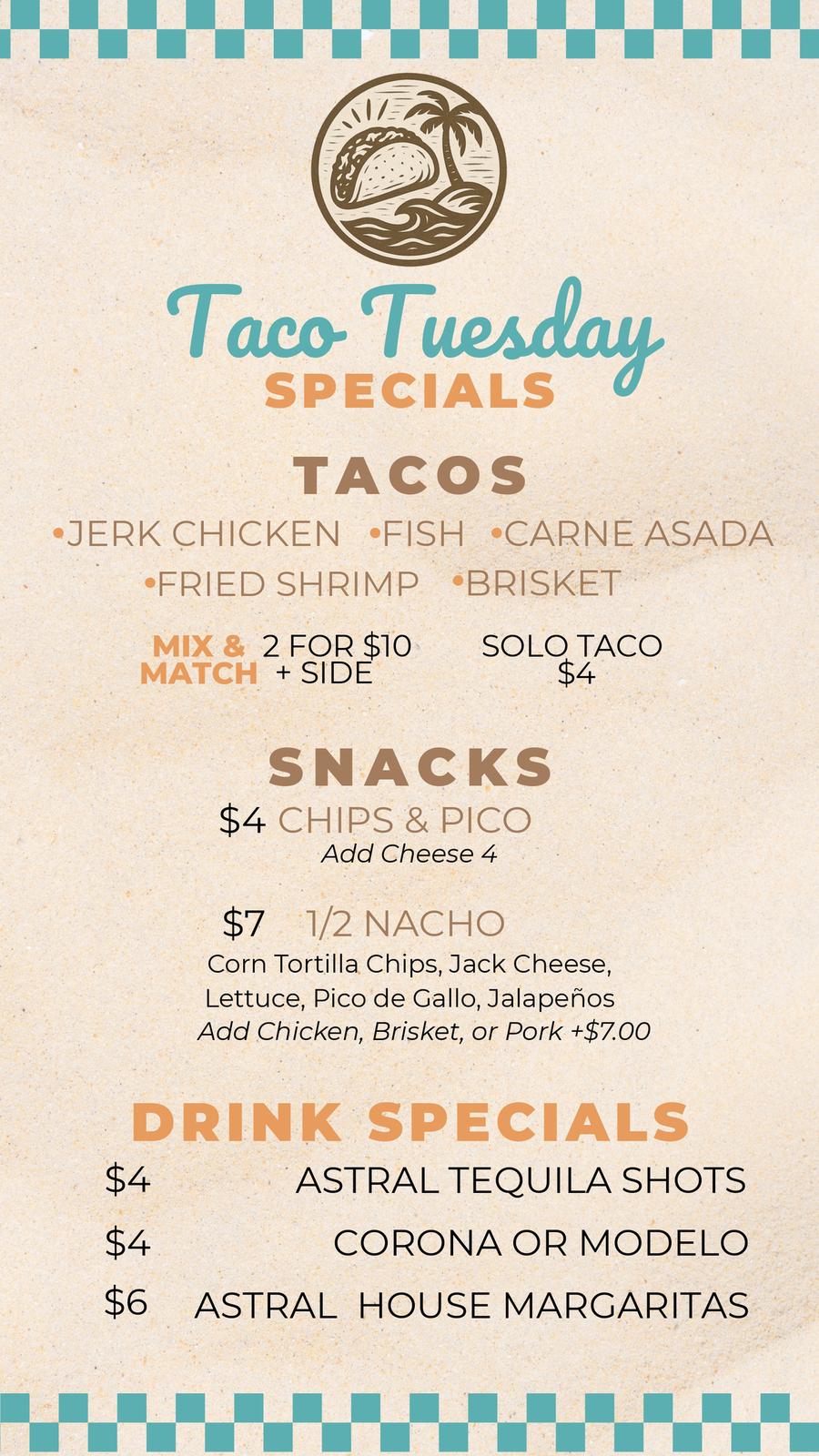 Taco tuesday specials