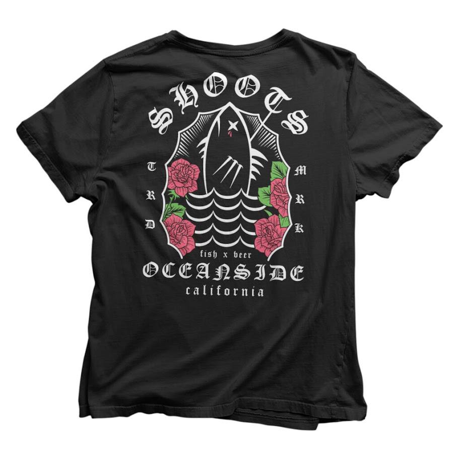 LATINO TOMBSTONE OCEANSIDE black t-shirt