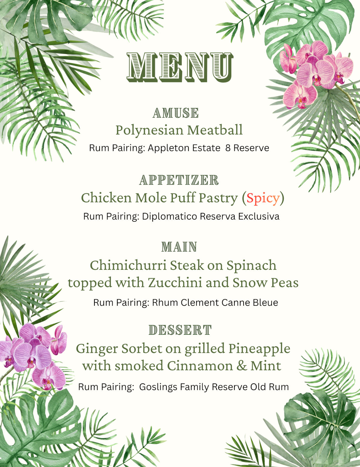 January-March Appetizer Menu