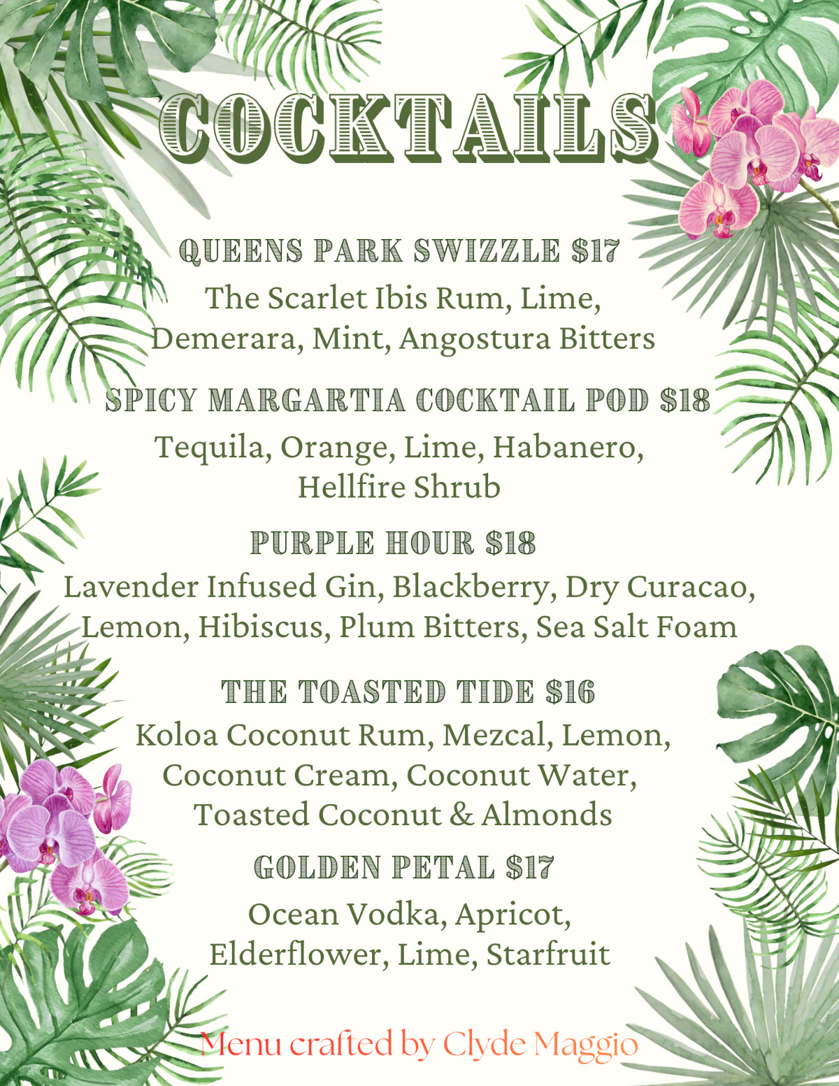 April Pairing Cocktails