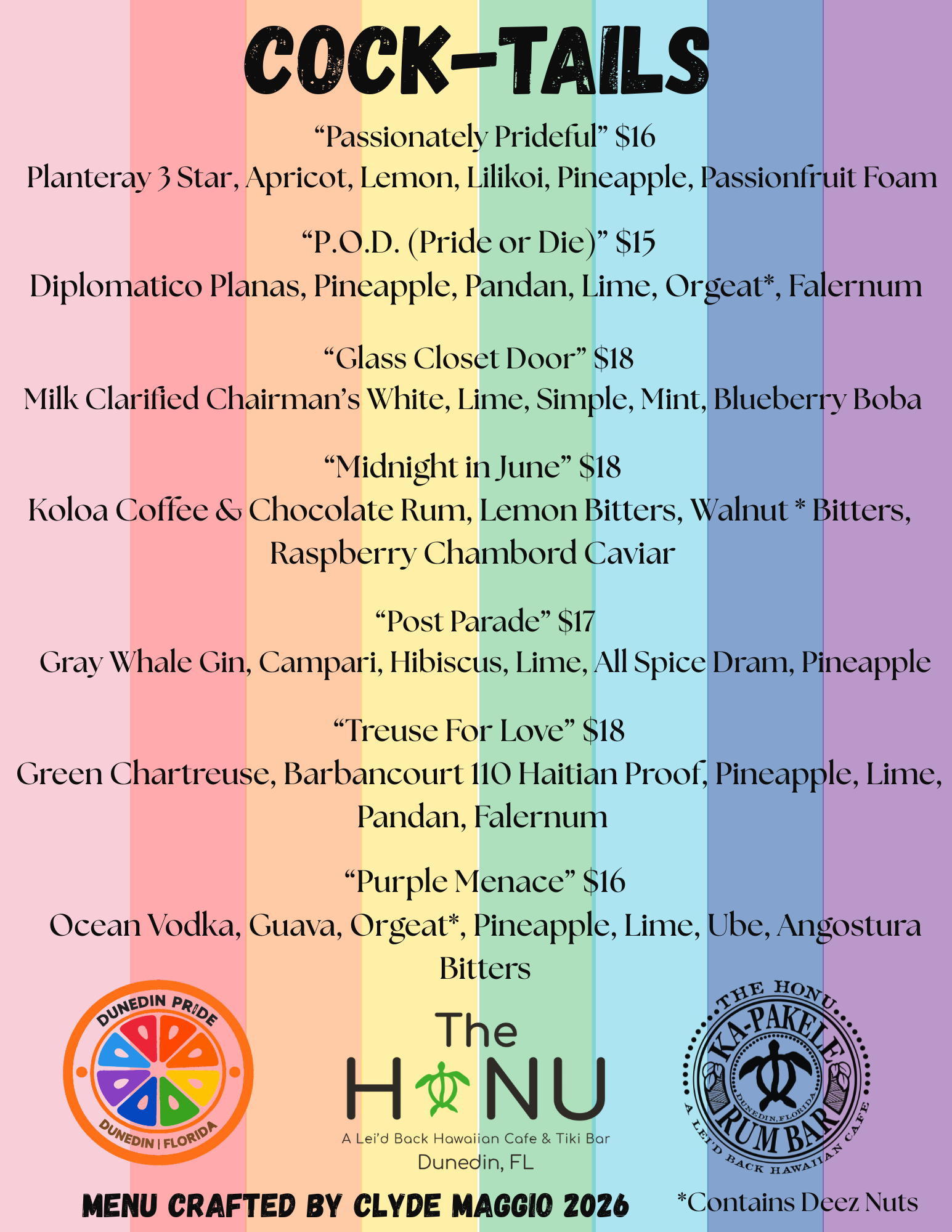 Pride Month Cocktails