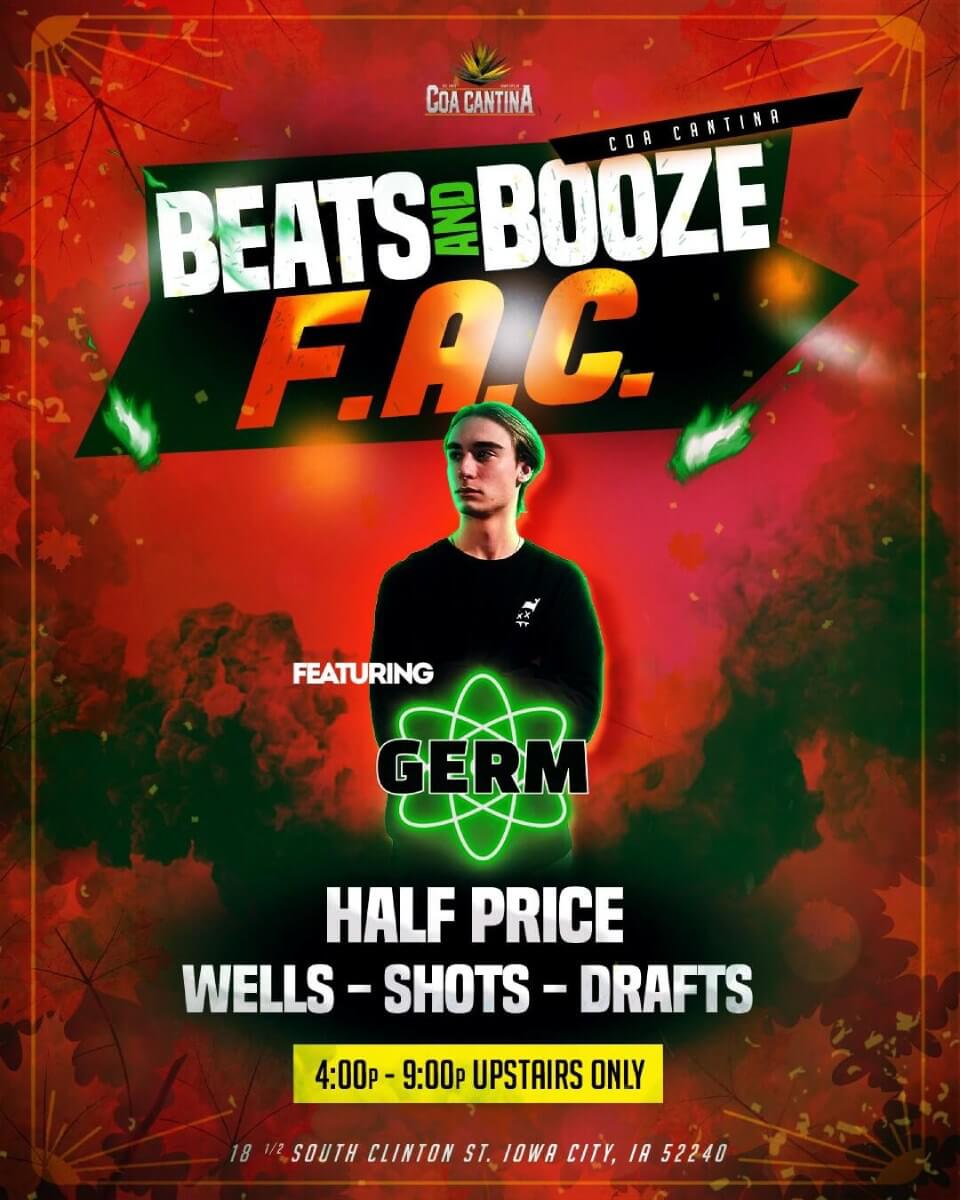 Beats and Booze F.A.C. featuring Germ poster