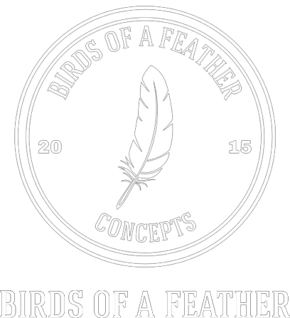 Birds of Feather logo scroll