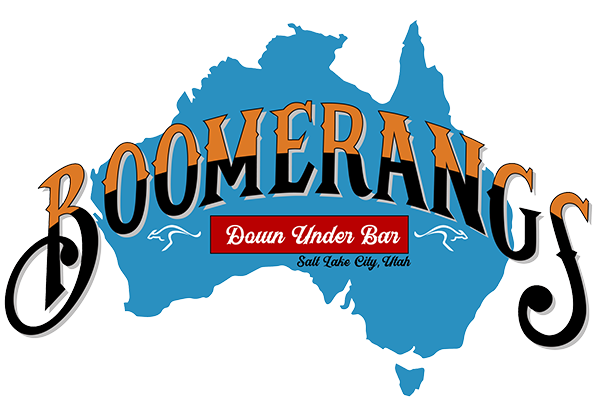 Boomerang's Down Under Bar logo scroll