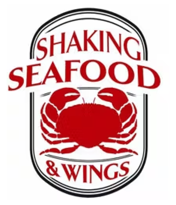 Shaking Seafood & Wings logo scroll