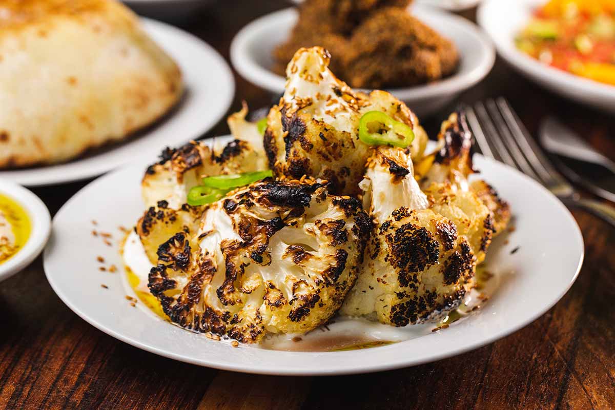 Cauliflower dish on the table