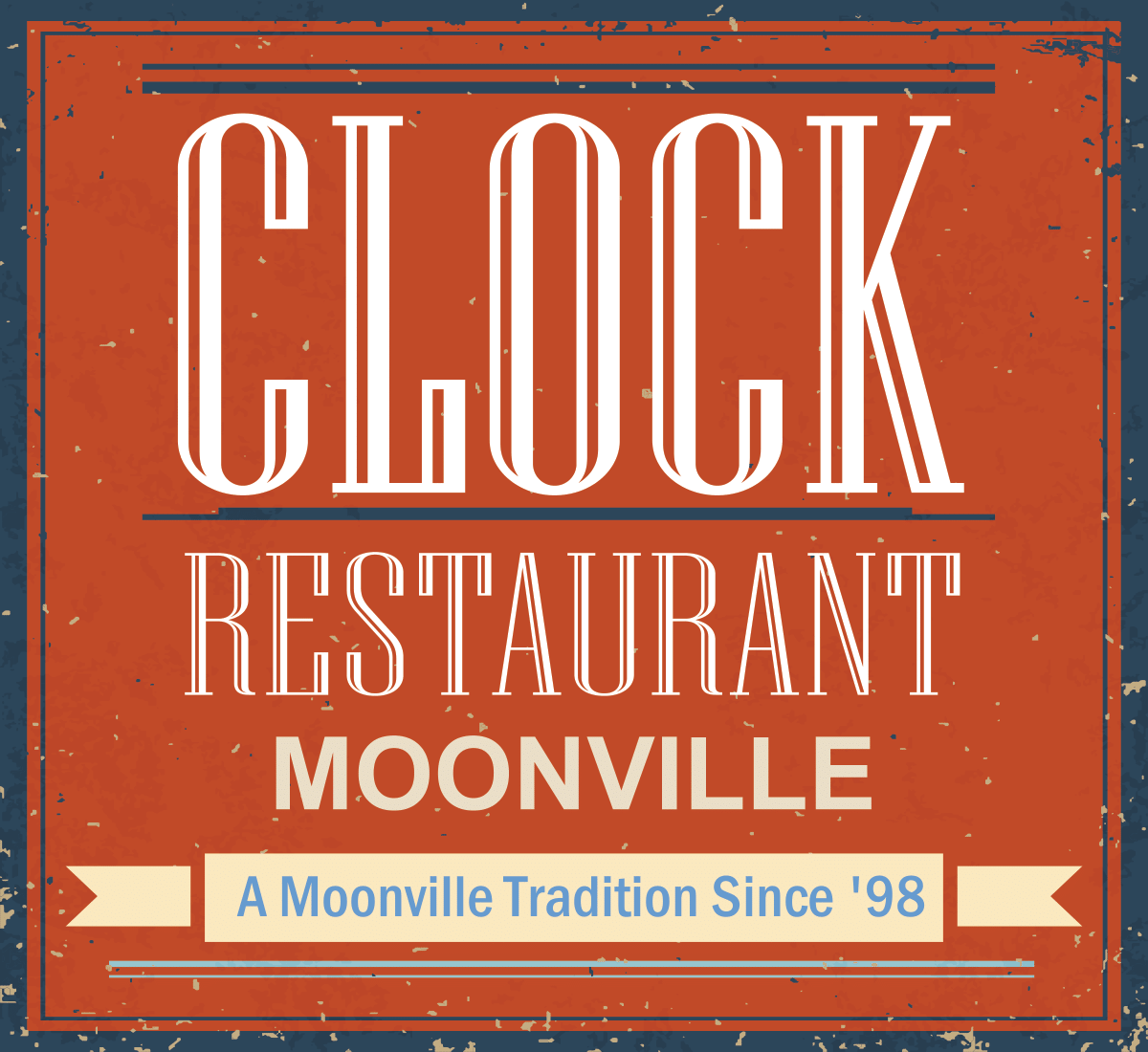 Clock Restaurant-Moonville logo top