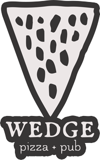 Wedge Pizza Pub logo scroll