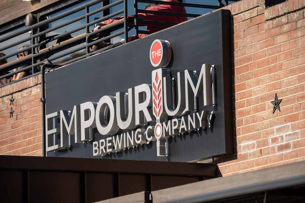 merpourium brewery logo on the exterior