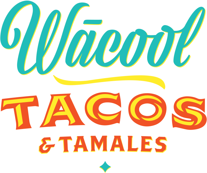 Wacool Tacos & Tamales logo scroll