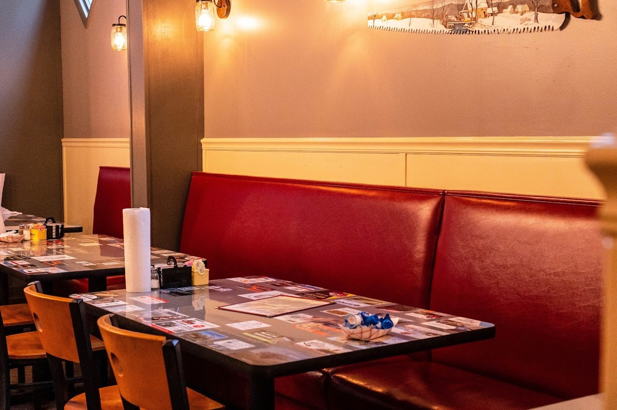 Interior, seating tables with chairs