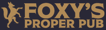 Foxy's Proper Pub logo scroll