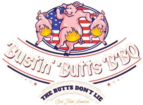 Bustin' Butts BBQ/210 Produce logo scroll