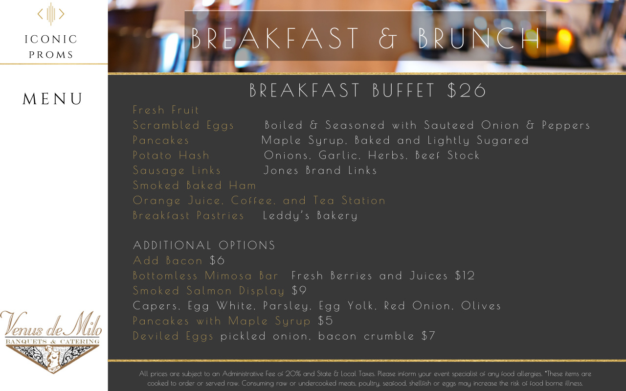 Brunch and Breakfast Menu Page 3