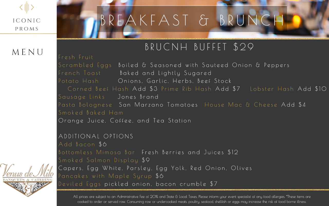 Brunch and Breakfast Menu Page 4