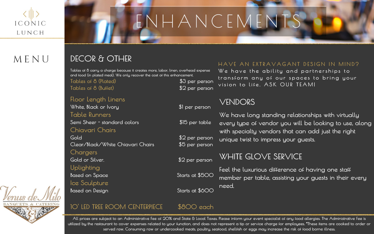 Events Lunch Menu page 11